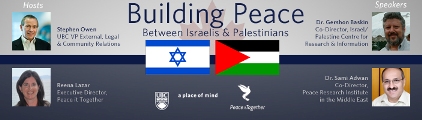 Pacific Dialogue Event – Building Peace Between Israelis and Palestinians
