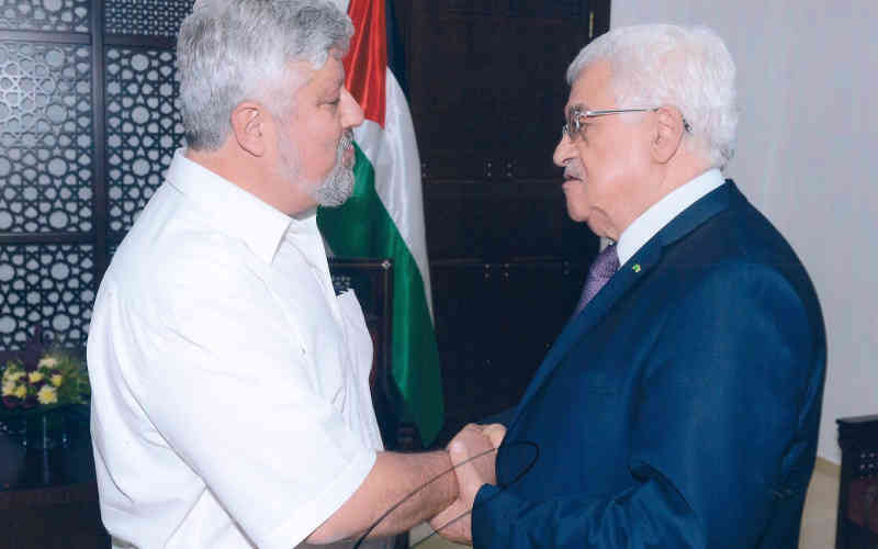 Gershon Baskin and Mohammad Abbas (Abu Mazen)