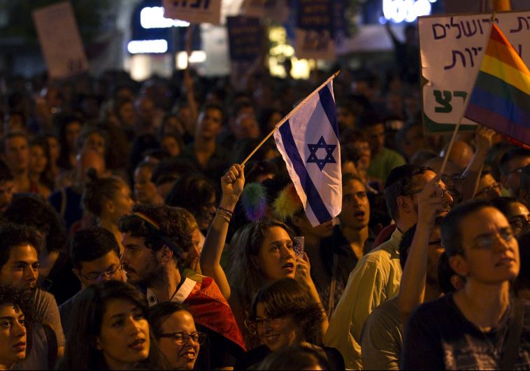 Anti violence rally in Tel Aviv. (photo credit:REUTERS)