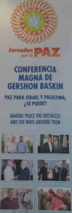 Gershon Baskin spoke on the subject: "Peace for Israel and Palestine: Is it Possible?" at the "Making Peace, the obstacles and the ways around them" session at the Days for Peace Conference in Mexico City.