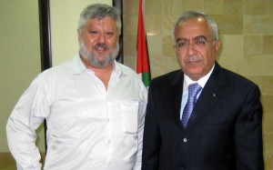 Gershon Baskin with Salam Fayyad, Palestinian politician and former Prime Minister of the Palestinian National Authority.