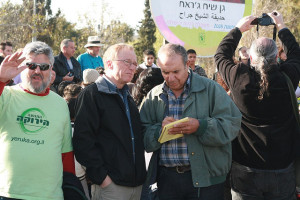 Gershon Baskin and David Grossman in Sheik Jarrah