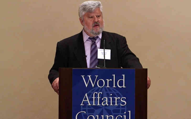 Gershon Baskin addresses the World Affairs Council in Houston