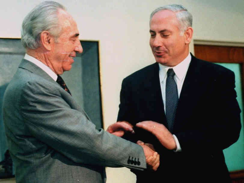 Shimon Peres and Benjamin Netanyahu