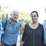 Gilad, Noam and Aviva Shalit with Gershon Baskin
