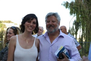 Tal Meidan Lehmann and Gershon Baskin at the Book Launch of Gershon's book about his involvement in the release of Gilad Schalit.
